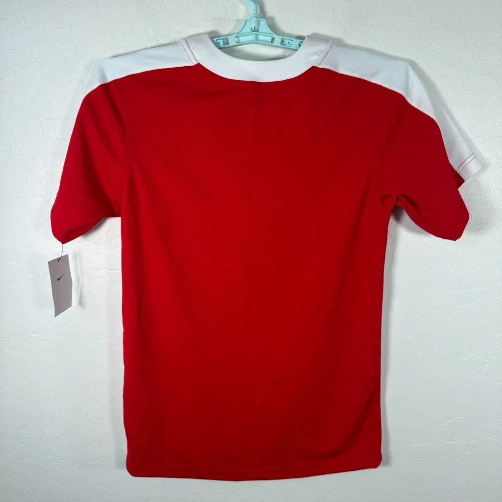 Nike Vapor One Button Baseball Jersey Mens Small White Red Short Sleeve New‎
